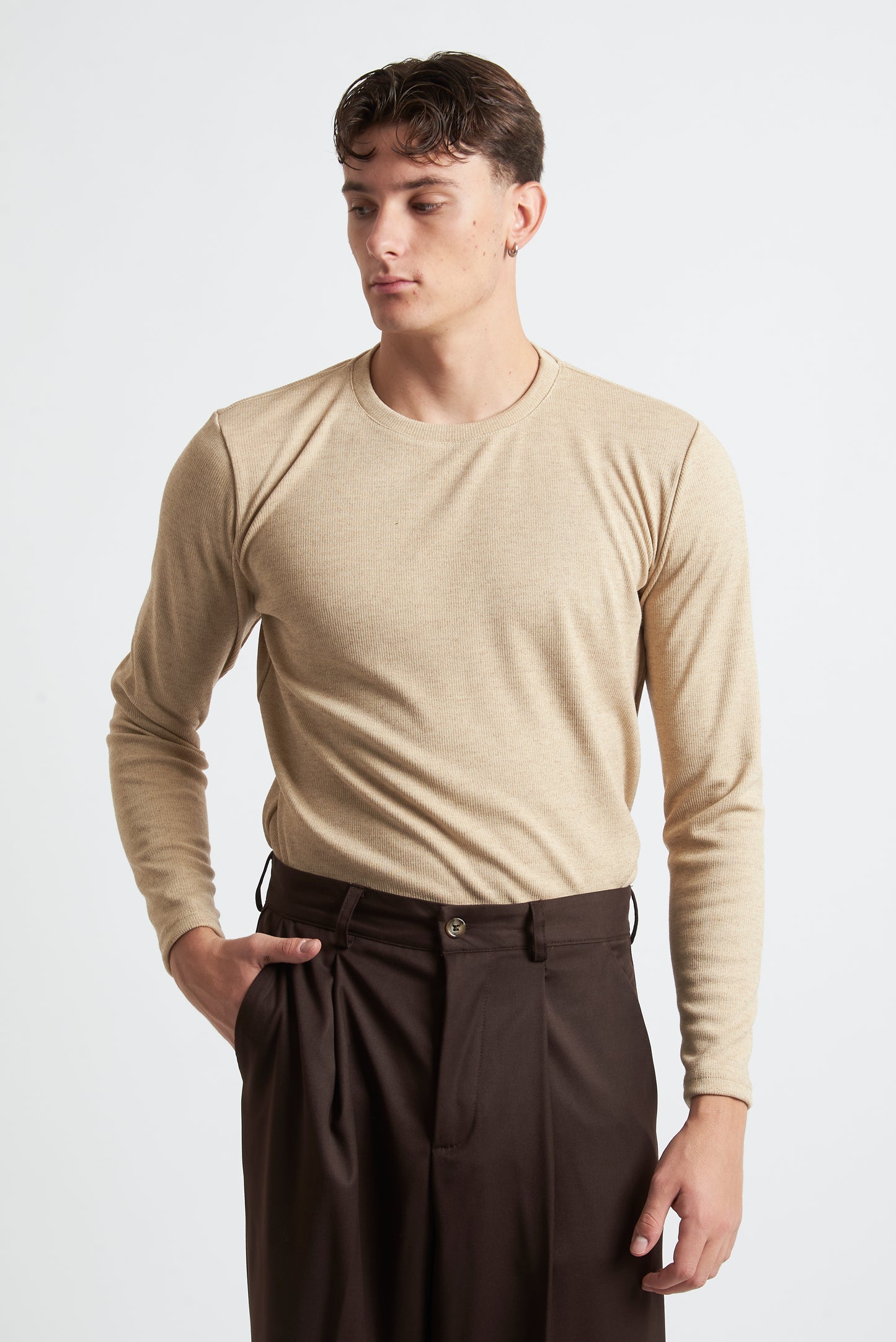 T-shirt m/lunga viscosa regular