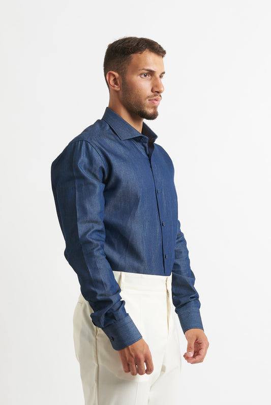 Camicia regular chambray