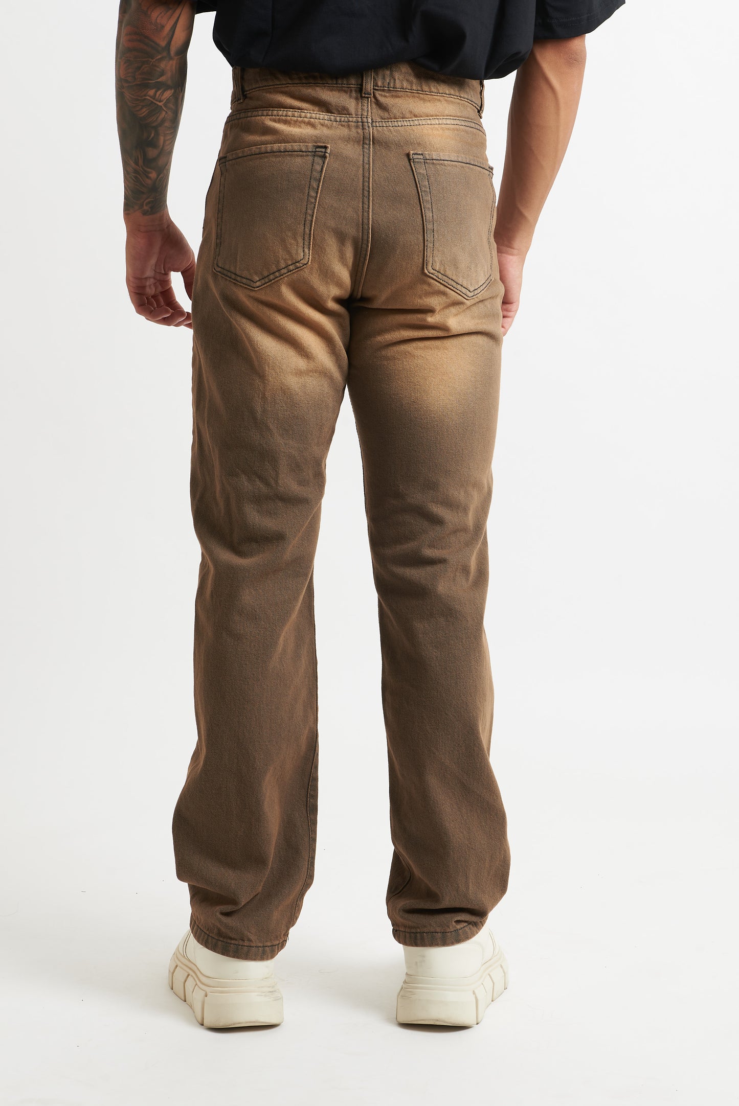 jeans flare ruggine