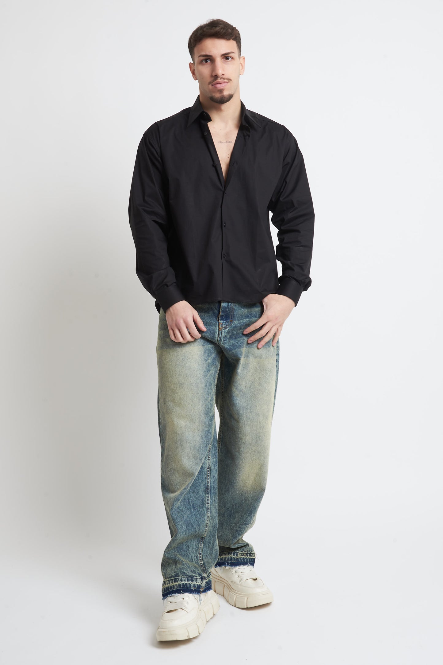 Camicia unita crop