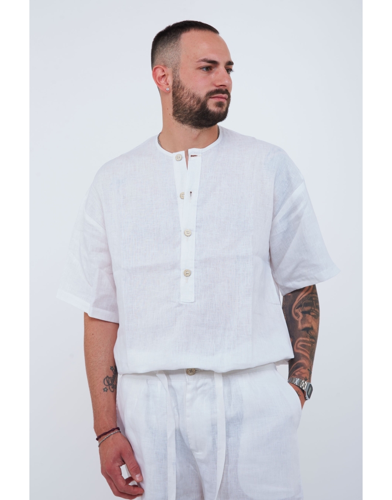 Camicia 4 bottoni effetto...