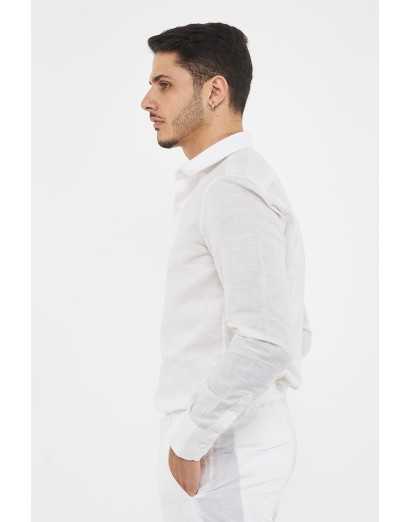 camicia regular misto lino...