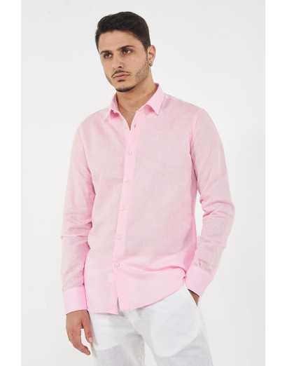 camicia regular misto lino...