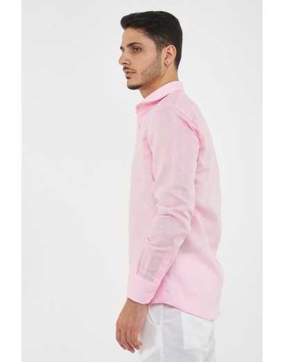 camicia regular misto lino...