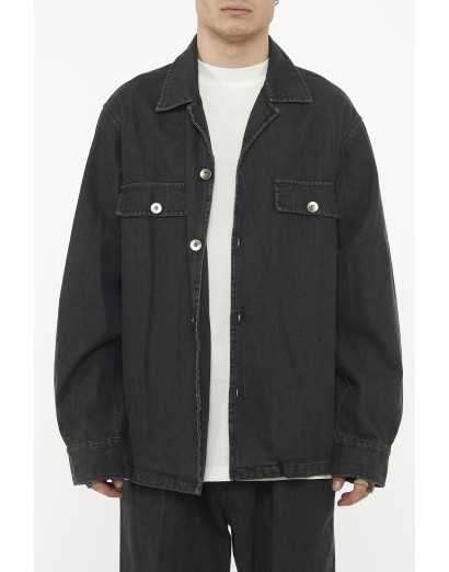 Giubbino oversize denim nero