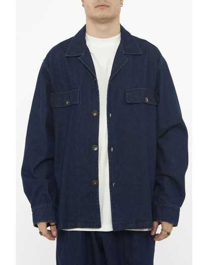 Giubbino oversize denim blu