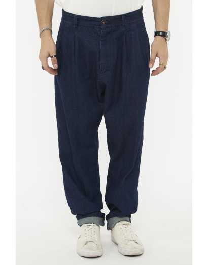 Jeans vita alta con pence...
