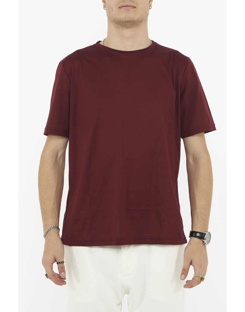 T shirt Tex scozia bordò