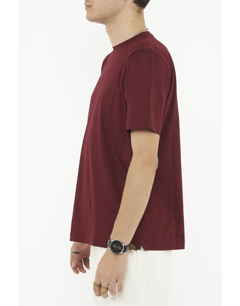 T shirt Tex scozia bordò