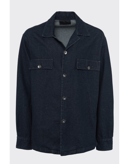 Giubbino oversize denim nero