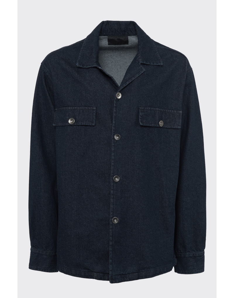 Giubbino oversize denim nero
