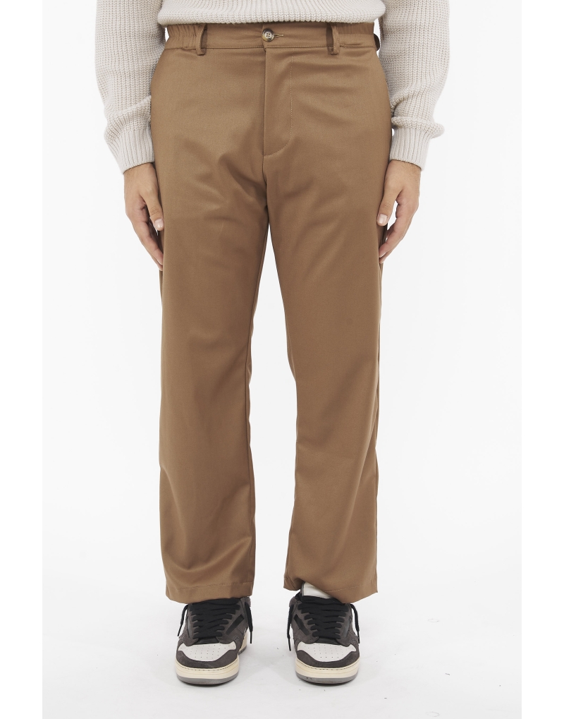 Pantalone a palazzo misto lana