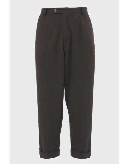 Pantaloni con piegone fondo...