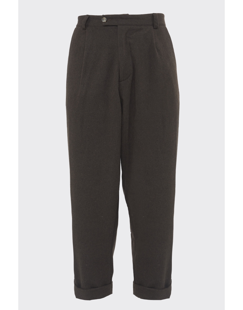 Pantaloni con piegone fondo...