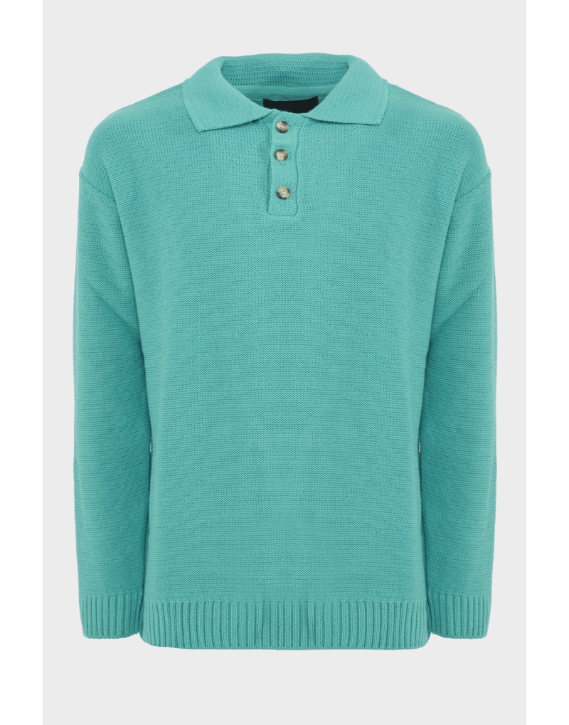 Polo in lana pesante tiffany