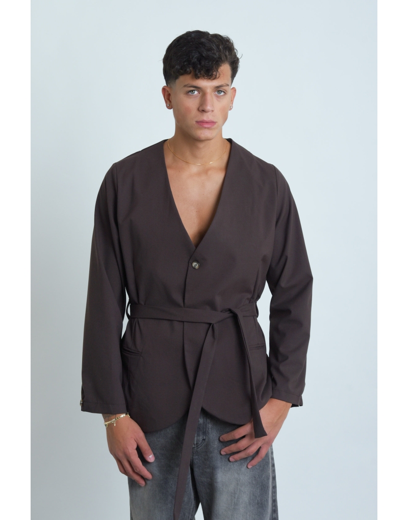 Kimono con cinta fianchi moro