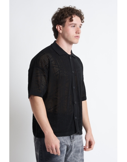 Cardigan in filo traforato