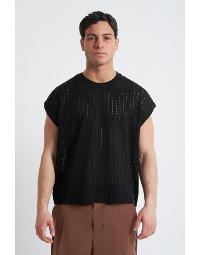 Maglione cropped giro manica