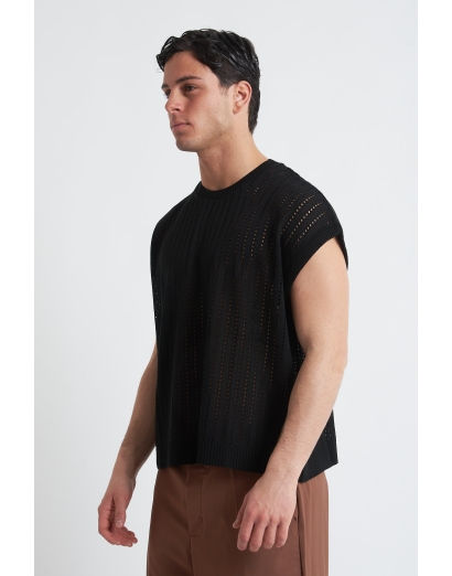 Maglione cropped giro manica