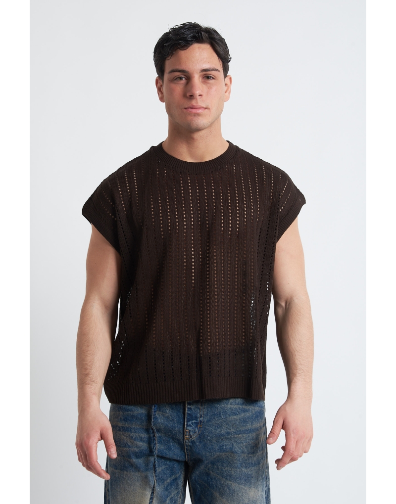 Maglione cropped giro manica