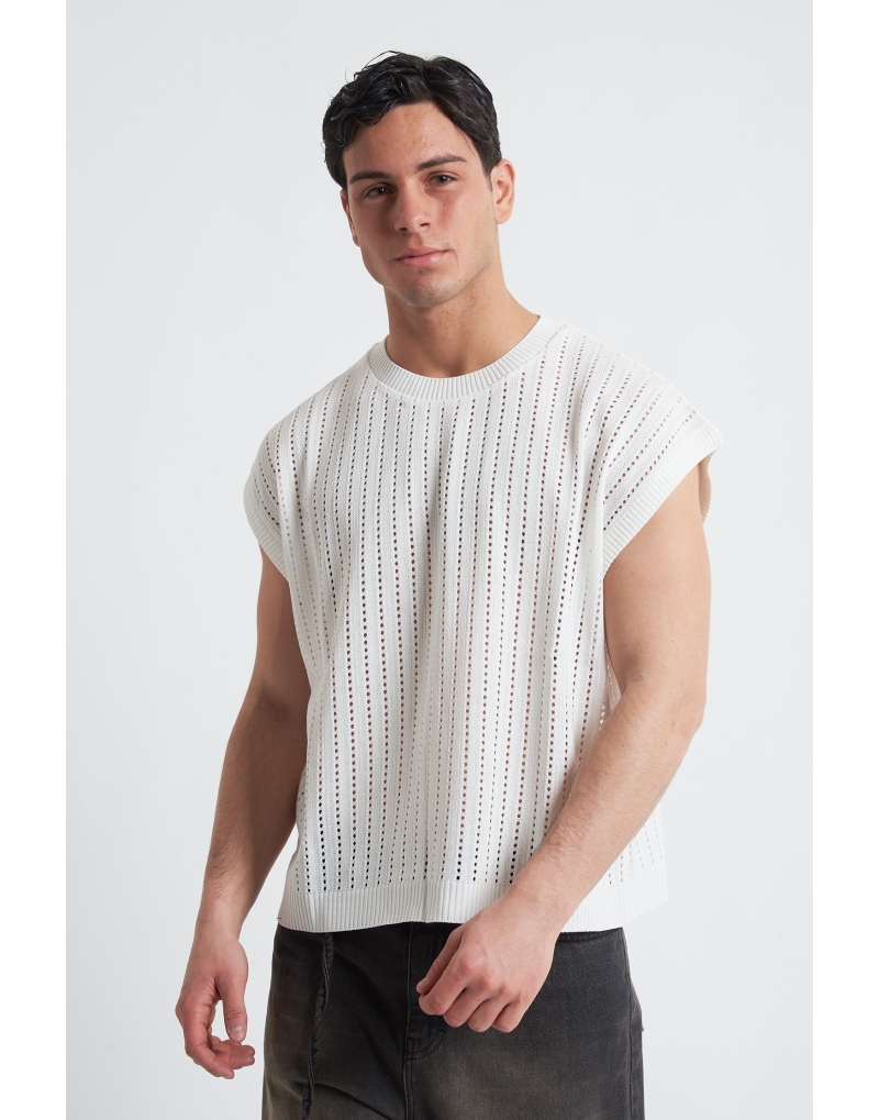 Maglione cropped giro manica