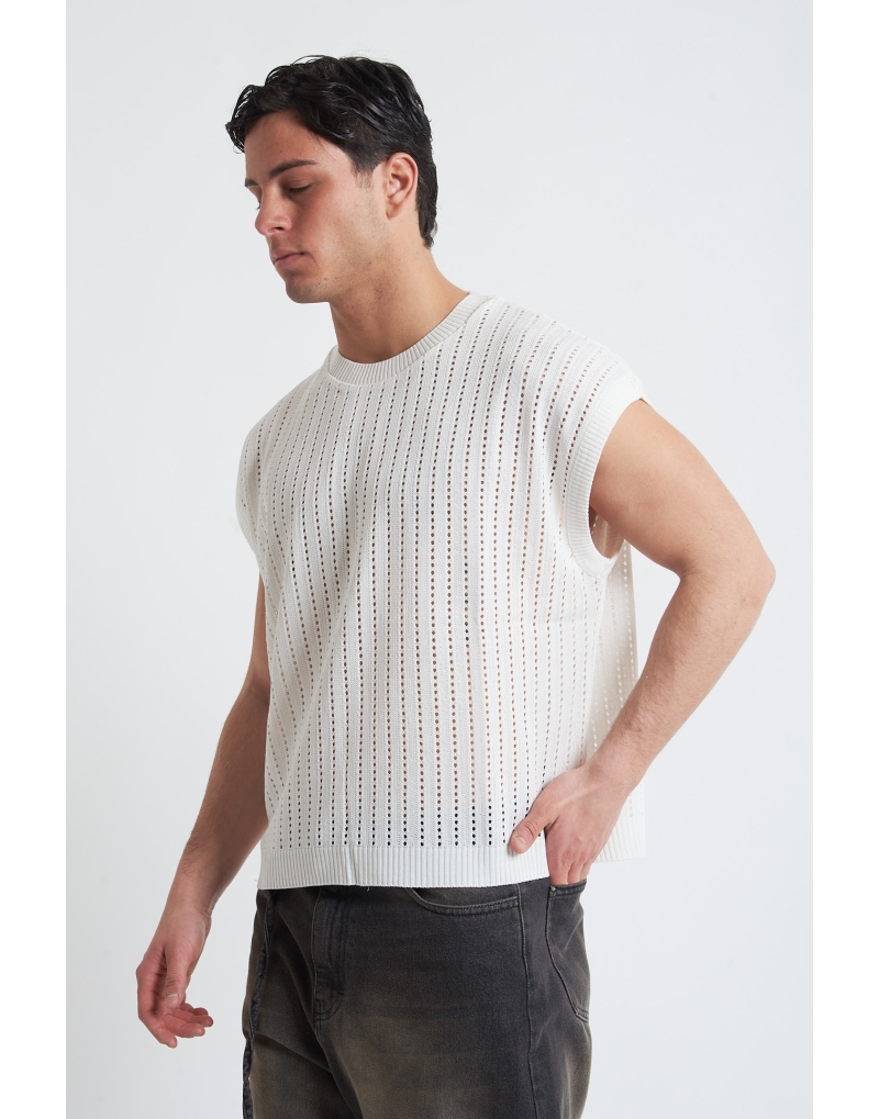 Maglione cropped giro manica