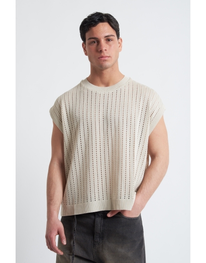 Maglione cropped giro manica