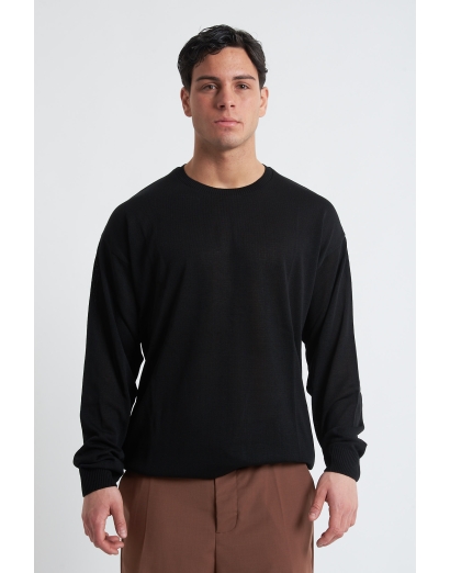 maglione rasato giro collo...