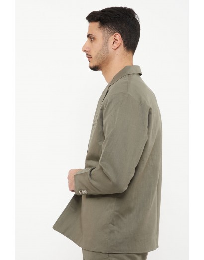 Giacca misto lino oversize...