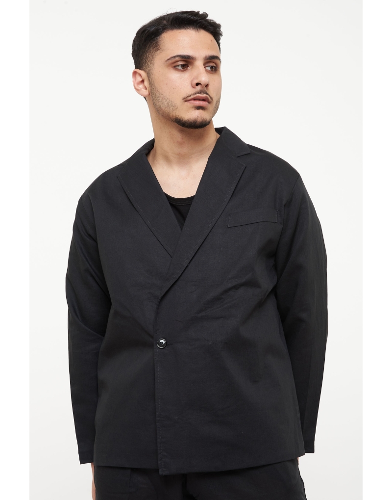 Giacca misto lino oversize...