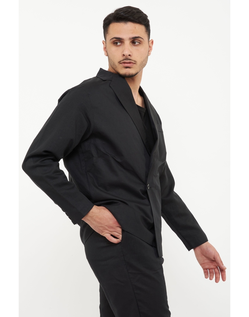 Giacca misto lino oversize...