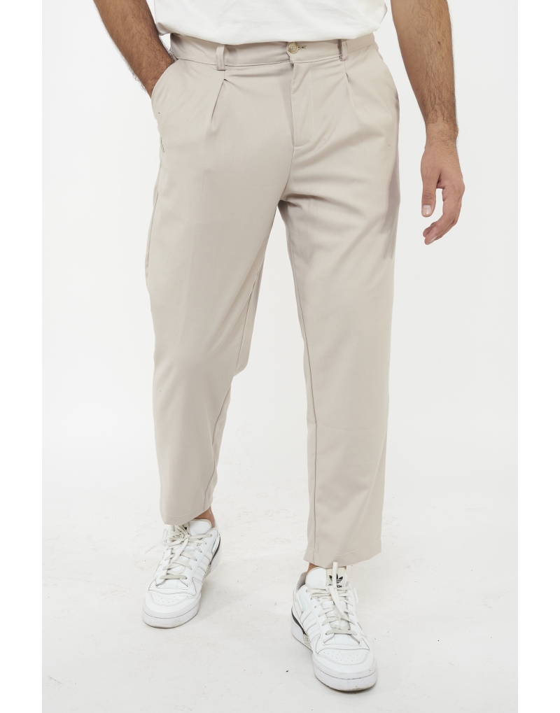 Pantalone capri tex classico pesante panna | paulbrand