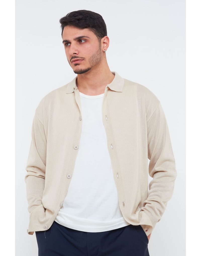 Cardigan in filo manica...
