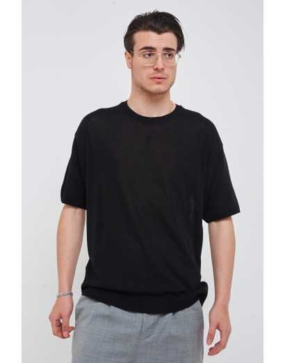 Maglione girocollo rasato...