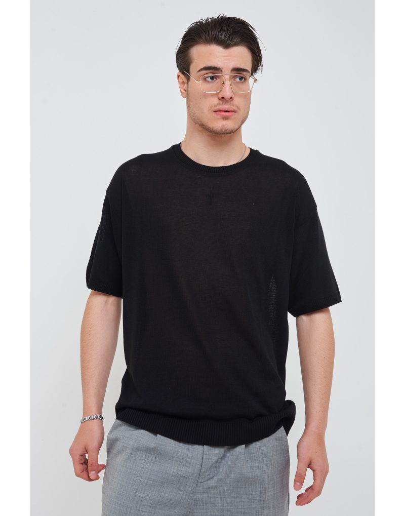 Maglione girocollo rasato...