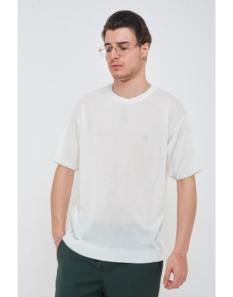 Maglione girocollo rasato...