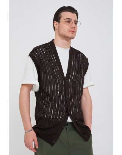 Cardigan in filo giromanica...