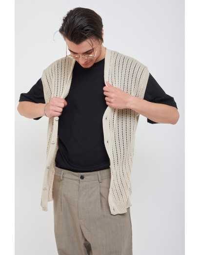 Cardigan in filo giromanica...