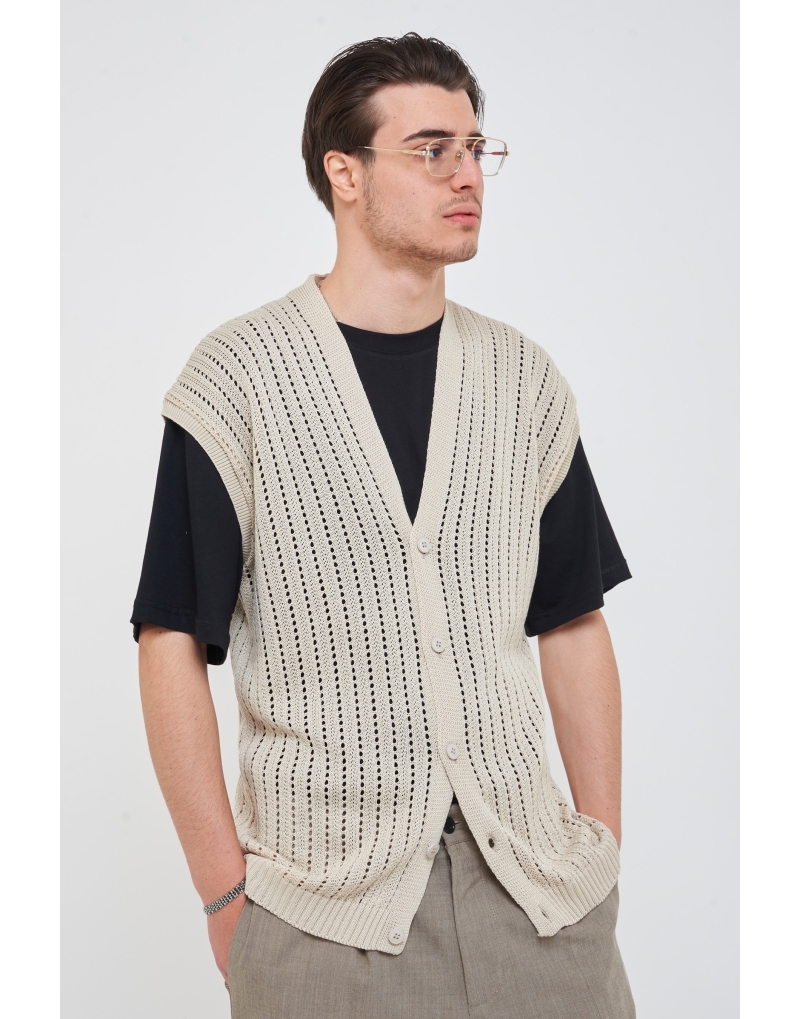 Cardigan in filo giromanica...