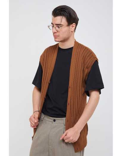 Cardigan in filo giromanica...