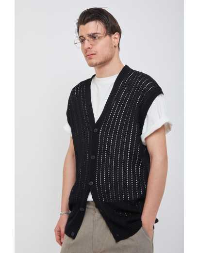 Cardigan in filo giromanica...