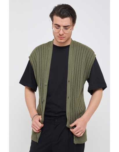 Cardigan in filo giromanica...