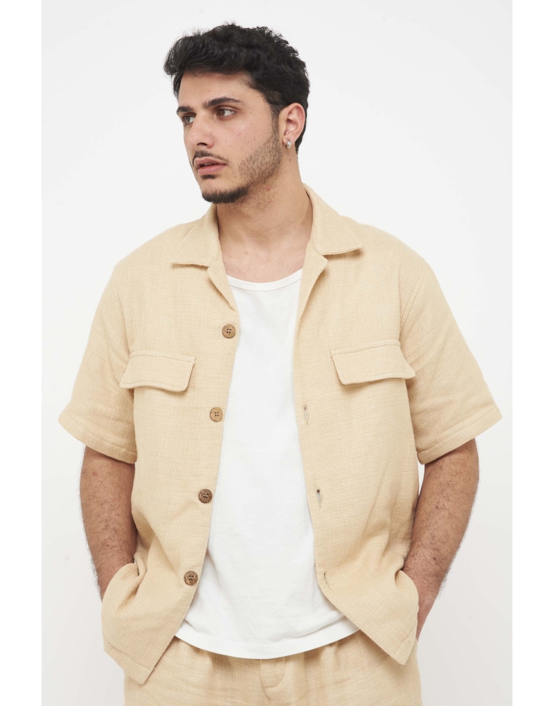 Camicia mezza manica canapa...