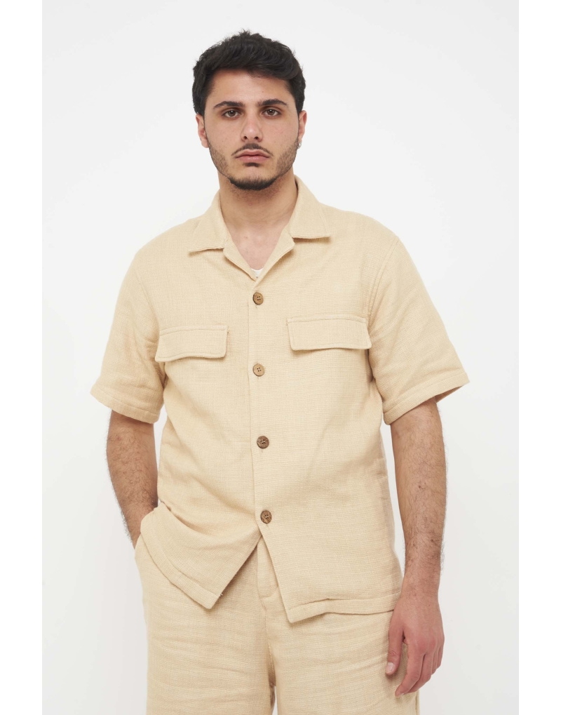 Camicia mezza manica canapa...