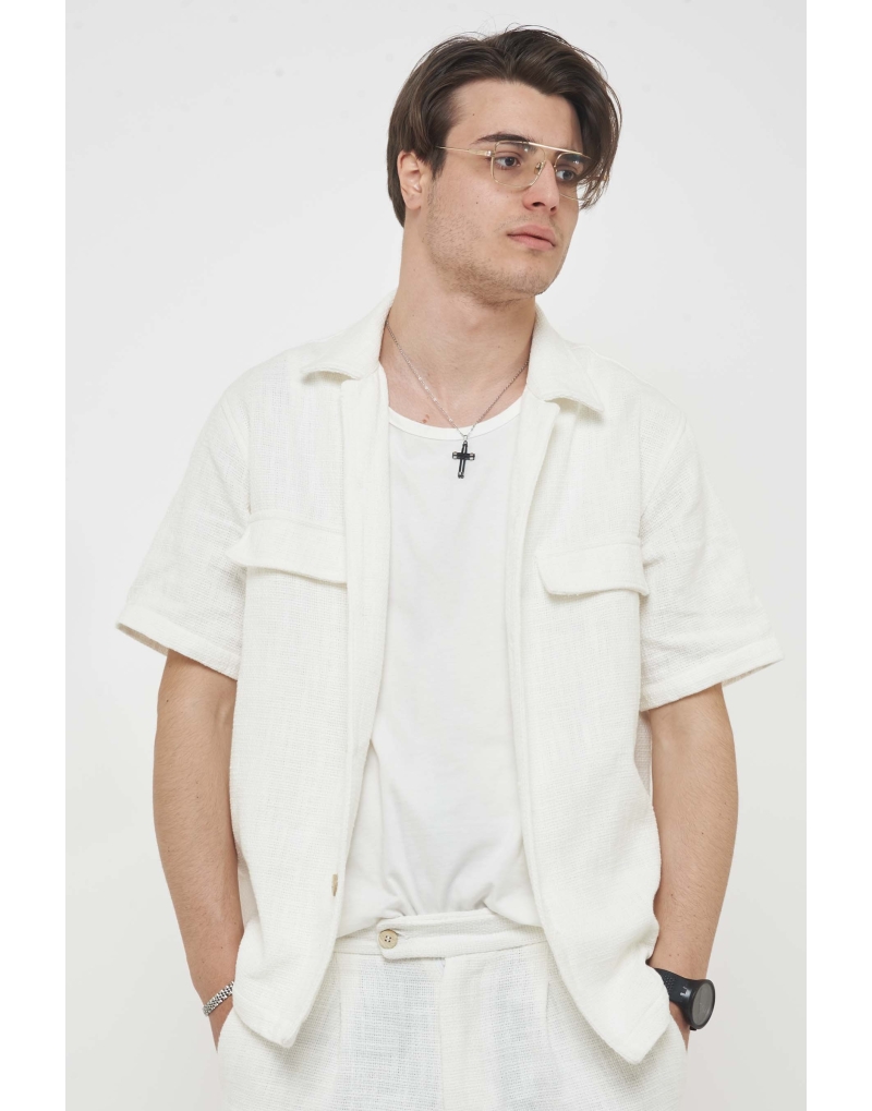 Camicia mezza manica canapa...