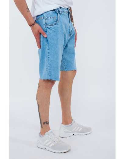Bermuda denim blue sfrangiato