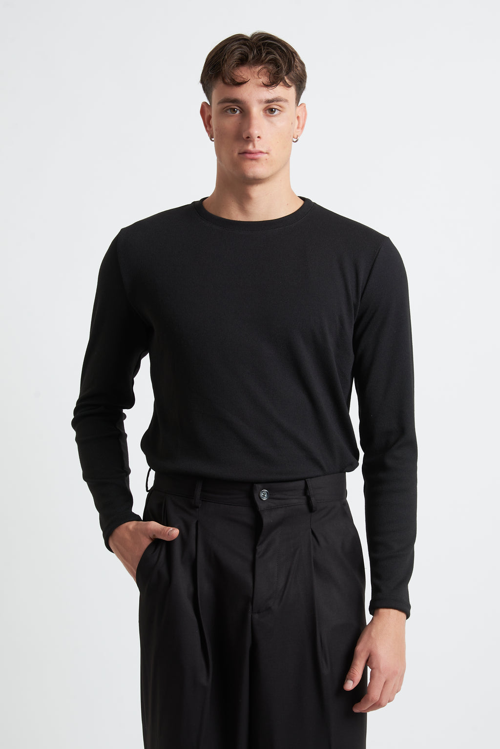 T-shirt m/lunga viscosa regular