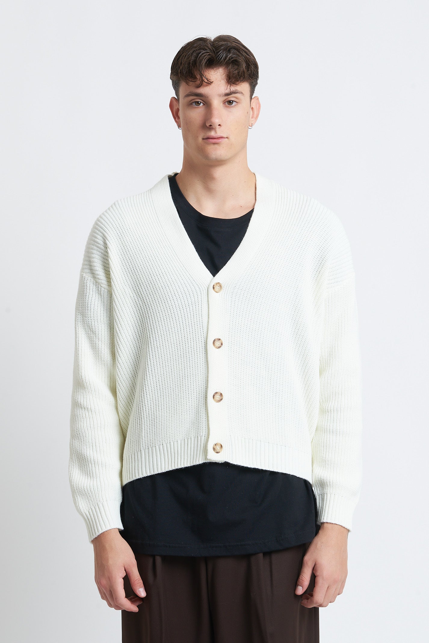 Cardigan bottoni in lana