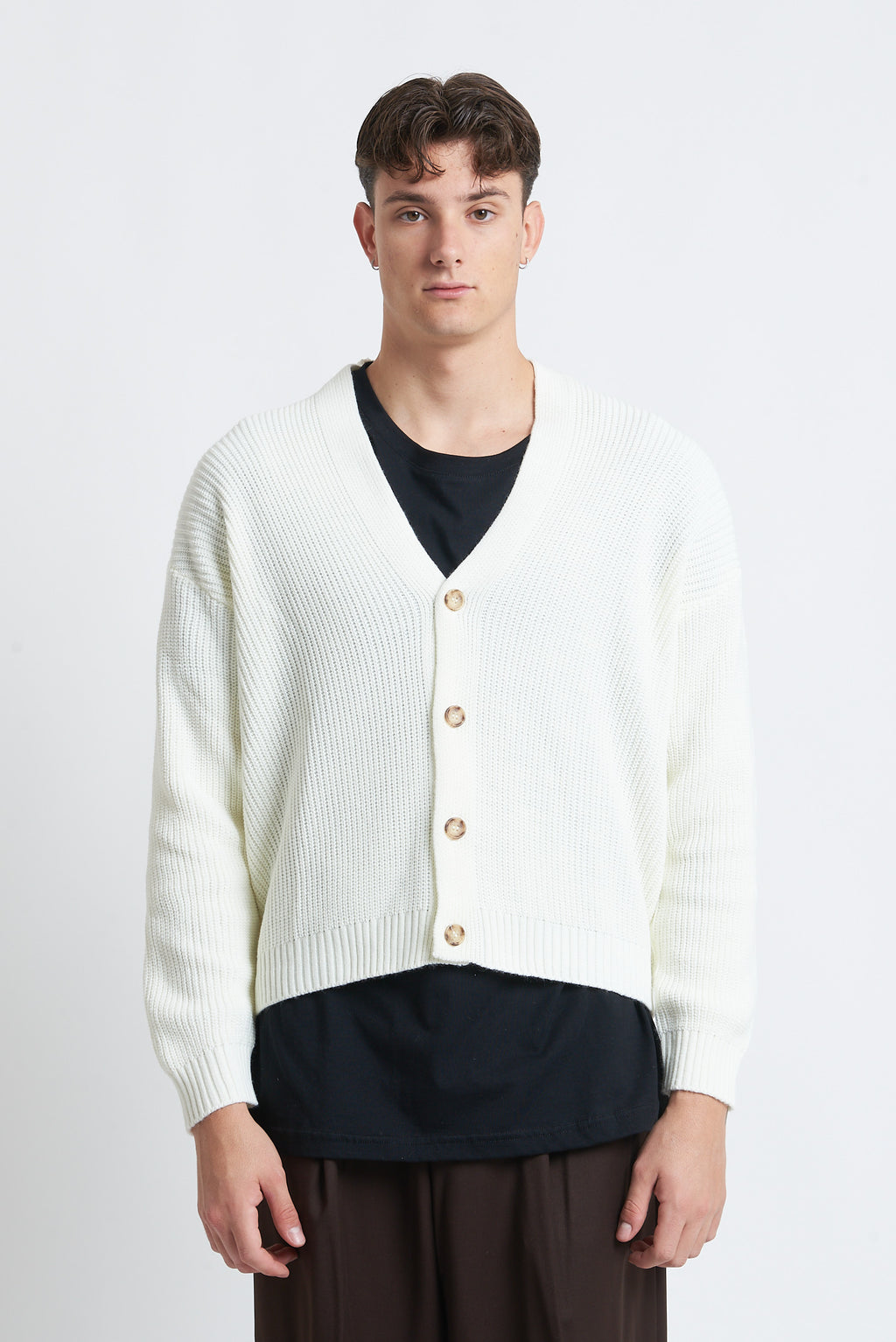 Cardigan bottoni in lana