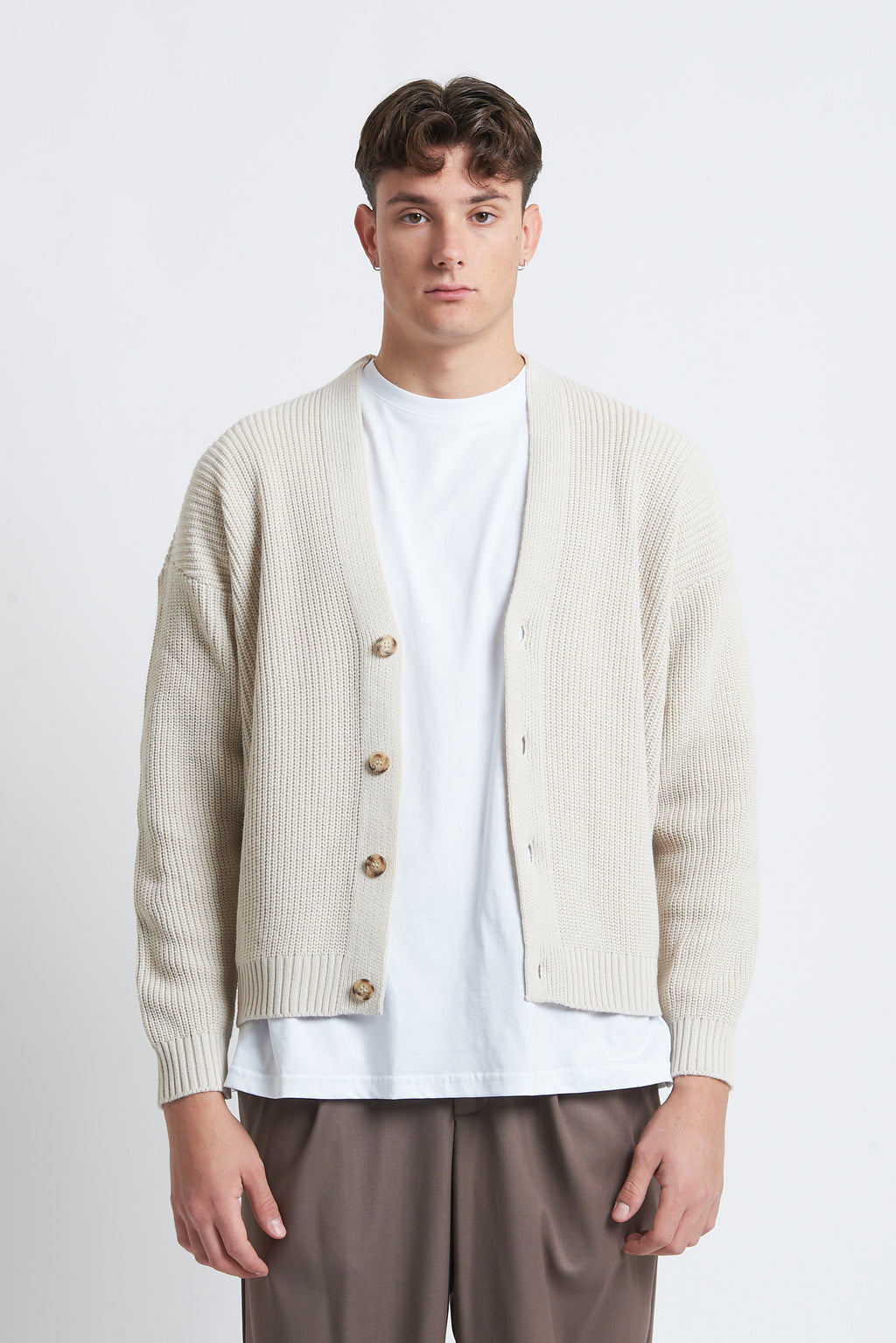 Cardigan bottoni in lana